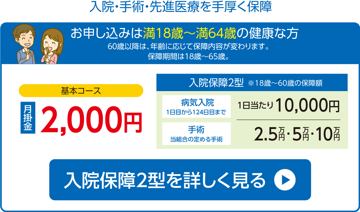 入院も死亡もバランス良く保障